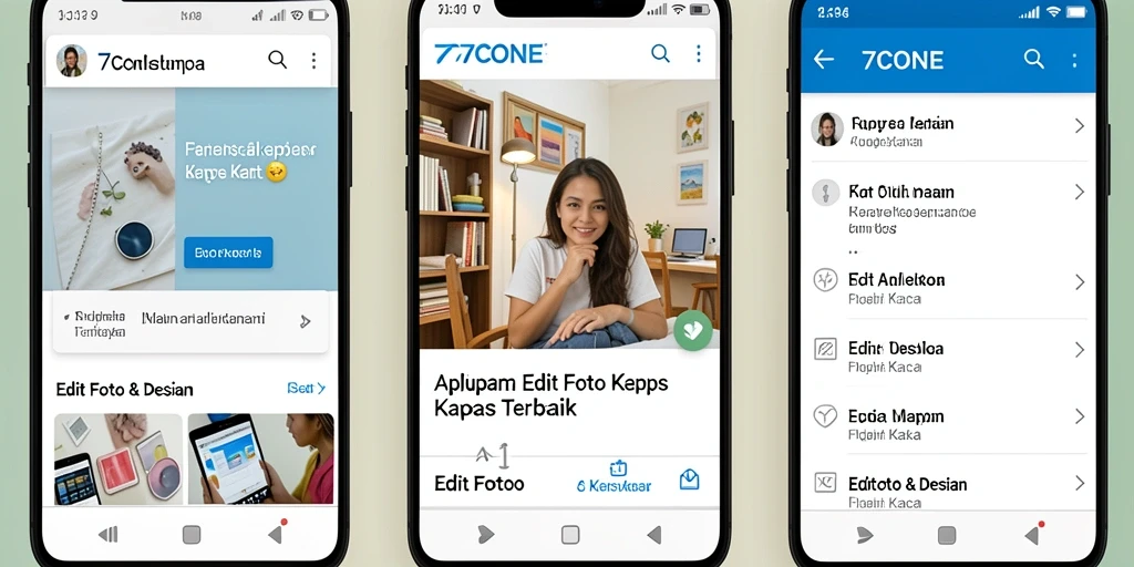 Antarmuka user-friendly 7CONE untuk Edit Foto Kertas Kaca.