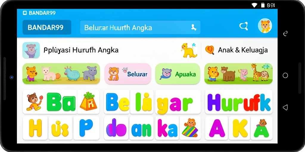 Tampilan antarmuka aplikasi BANDAR99 yang menarik dan edukatif.