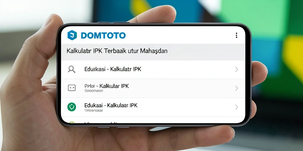 Antarmuka aplikasi DOMTOTO untuk Kalkulator IPK yang user-friendly.