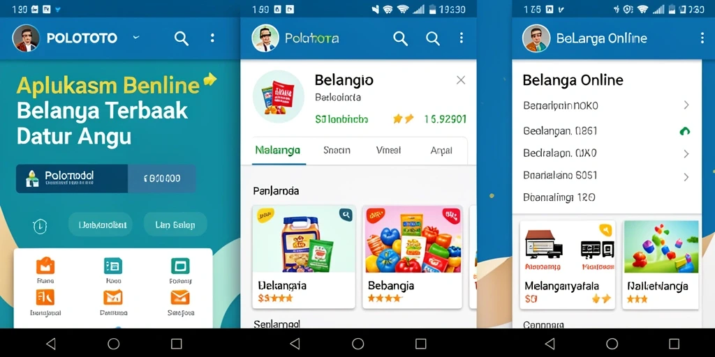Antarmuka aplikasi POLOTOTO saat berbelanja online.