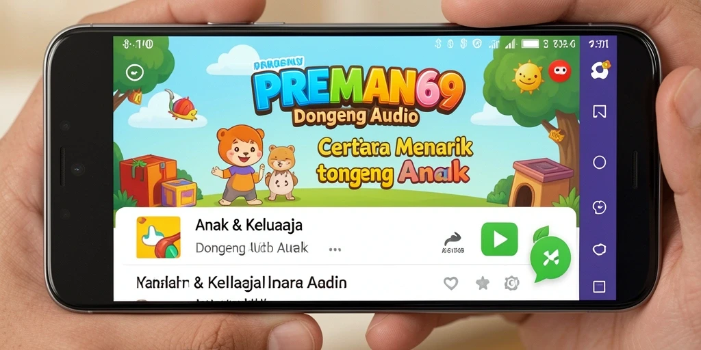 Antarmuka pengguna ramah anak dari aplikasi PREMAN69.